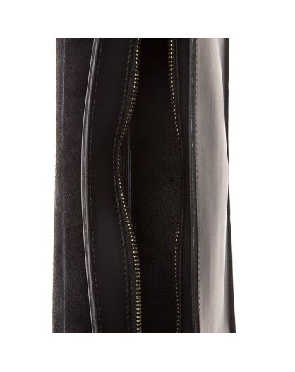 Sac bandoulière  en Cuir Yara noir - 28x17x8 cm